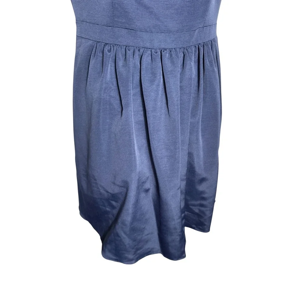 David's Bridal Dress Size 12‎ Navy Blue Fit and Flare Jewel Neck Party Cocktail